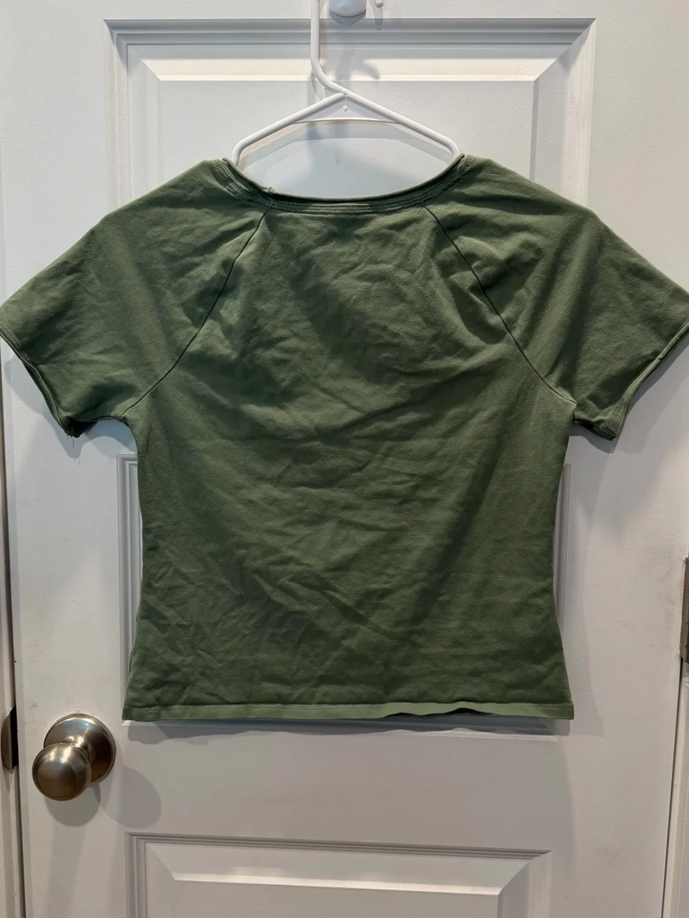 Justice Olive Green Short Sleeve Crewneck Tee
